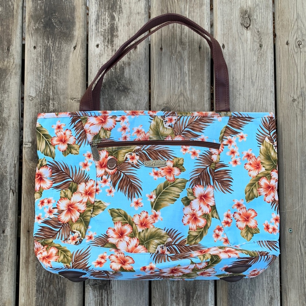 Gasoline Large Floral Tote